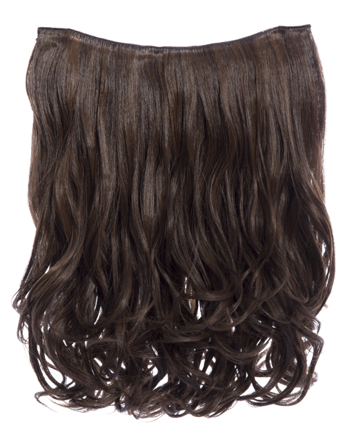 16″ one piece curly clip in extension – G0003