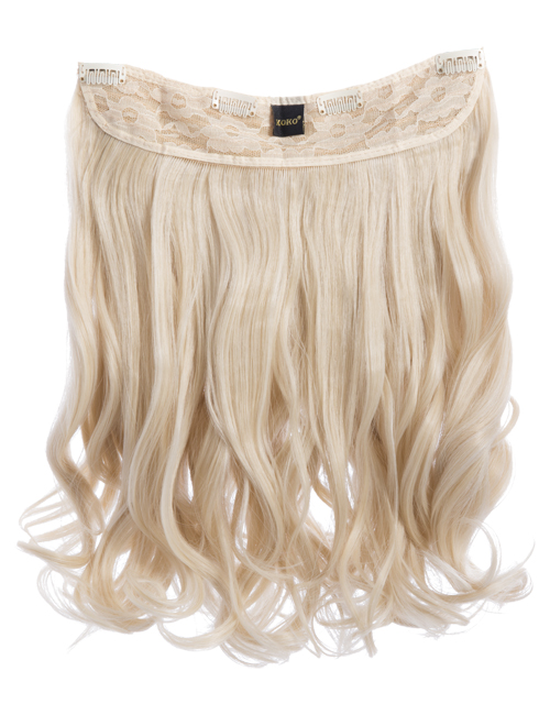 16″ one piece curly clip in extension – G0003